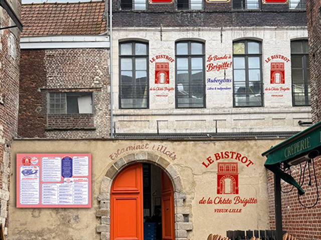 LE BISTROT de la ch'tite BRIGITTE rue Saint-Étienne Façade du BISTROT